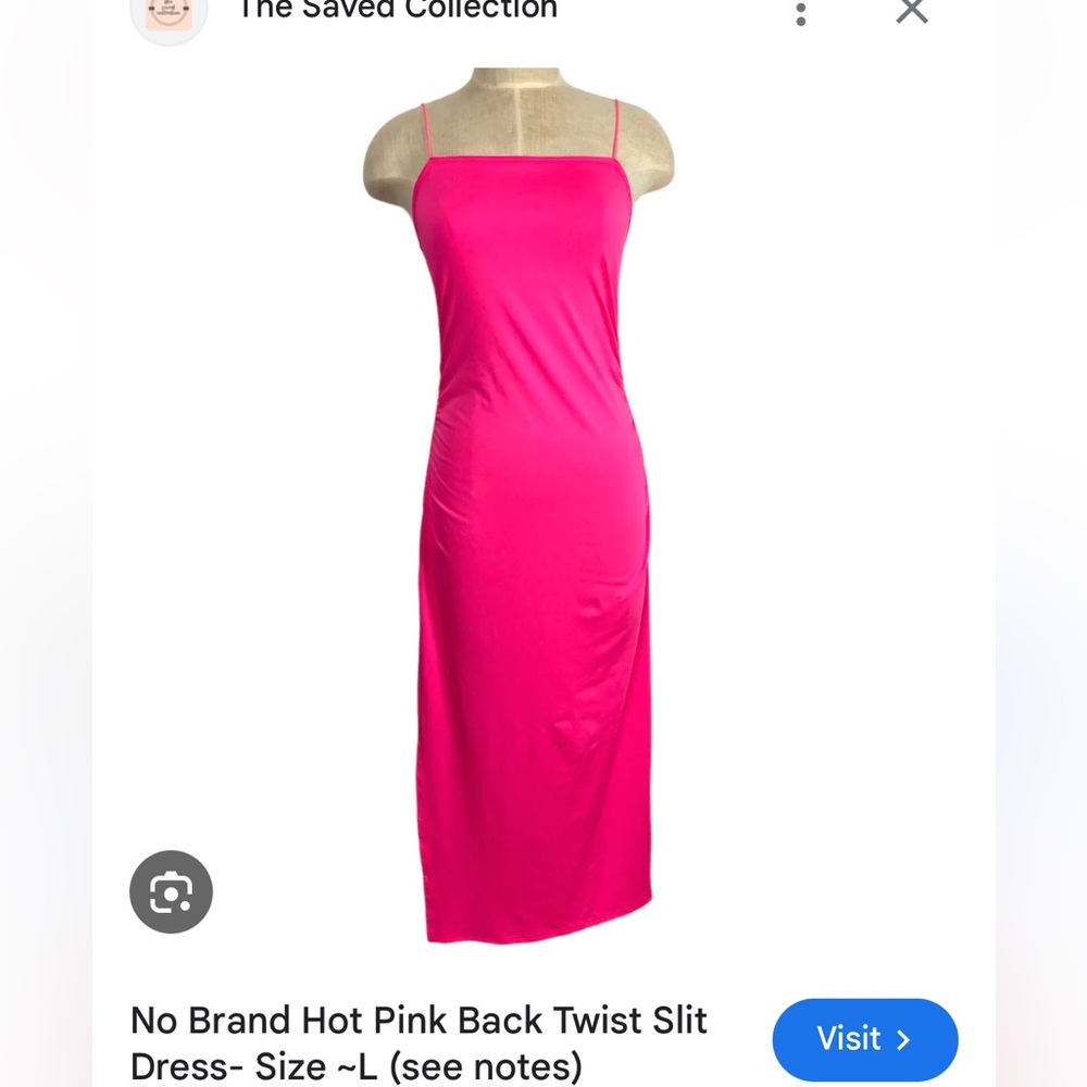 Pink Twist Back Dress